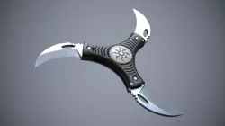 Shuriken Knife Low-poly  3D model