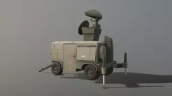 Skyguard Radar area defense system Low-poly  3D model