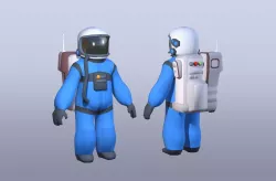 Spaceman character Low-poly  3D model