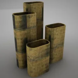 square bottles 3D model