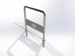 Stainless steel parking rack for bike and bicycles 3D model