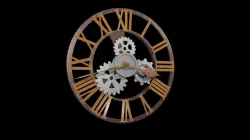 sTEAMpUNK wALL CloCK 3D model