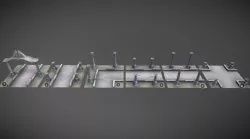 Stone walkway MUD Low-poly  3D model