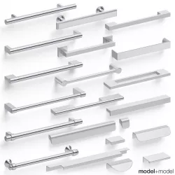 Straight pull handles 3D model