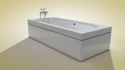 Stylish bathtub with faucet 3D model