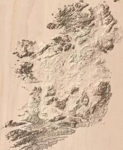 Surface terrain topo  model of Ireland 3D model