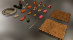 Sushi Pack Low-poly  3D model