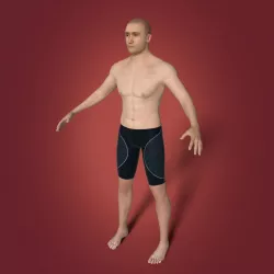 Swimmer - Surfer 3D model