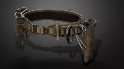 Tactical belt pack Low-poly  3D model