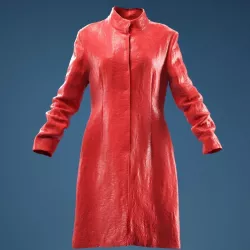 Tall Flower Decorated Coat 3D model