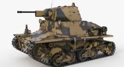 Tank L6 40 Camouflage Ansaldo Fiat Italian Vray 3D model