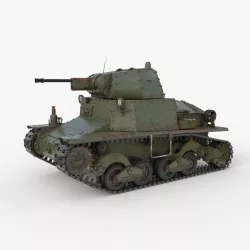 Tank L6 40 Green Ansaldo Fiat Italian Vray 3D model