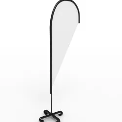 Teardrop flag 3D model