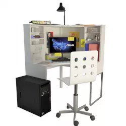 Teenager Desk And Office Supplies 3D model