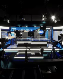 Television studio 3D model