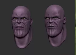 thanos head Low-poly  3D model