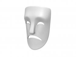 Theatre Tragedy Mask 3D Model $19 - .3ds .obj .c4d .max .ma - Free3D