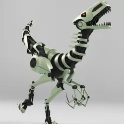 Tirex ROBOT toy - Rigged - Animation 3D model