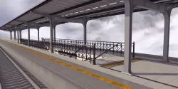 Train platform 3D model