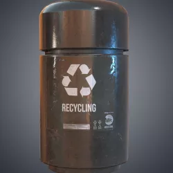 Trash bin Low-poly  3D model