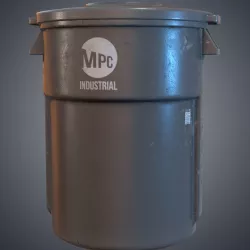 Trash bin Low-poly  3D model