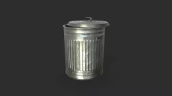 Trash Can PBR Game Ready Low-poly 3D model Low-poly  3D model