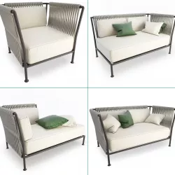Treble Braided Outdoor Furniture Collection Unopiu 3D model