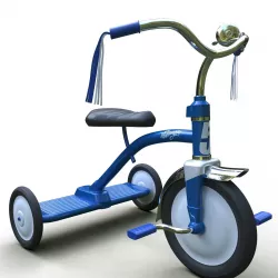 Tricycle Classic Low-poly  3D model