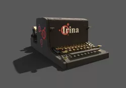 typewriter 3D model