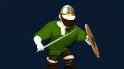 Viking Warrior Low-Poly Character Rigged and Animated Low-poly  3D model