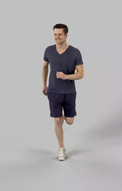 Vince Sportswear Casual Man Running playing football running Low-poly  3D model