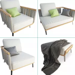 Welcome Braided Furniture Collection Unopiu 3D model