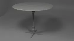 White colored desk 3D model