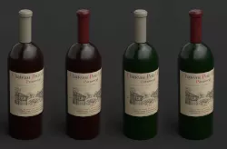 Wine bottle - Low poly - Prop - UE4 - Game ready 2048k Low-poly  3D model
