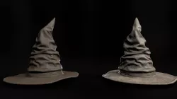 Witch hat with 2 texture packs Low-poly  3D model