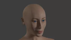 Woman face 3D model