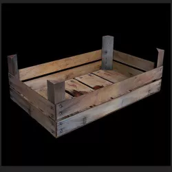 Wooden Fruit Crate 3D model
