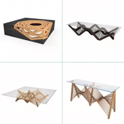 Wooden Graphic Tables And Consoles Collection Vito 3D model