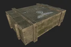 WW2 Ammo Box Crate Low Poly Low-poly  3D model