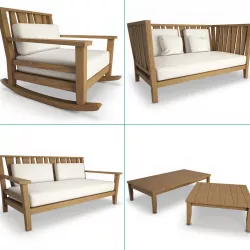 York Wooden Outdoor Collection Unopiu 3D model