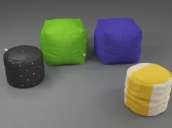 3D Decor Chair Low-poly  3D model