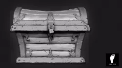 3D Fantasy Treasure Chest - High Poly 3D model