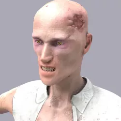 3D-model Zombie Low-poly  3D model
