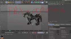 3d modul Lion Wolf fbx animation  c4d 3D model
