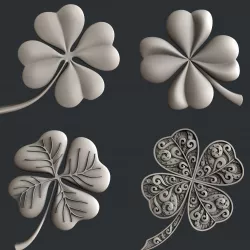 3d STL models for CNC router clover 3D model