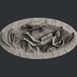 3d STL models for CNC router diving 3D model