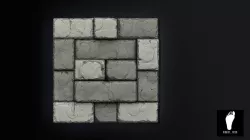 3D Stone Brick Wall - High Poly 3D model