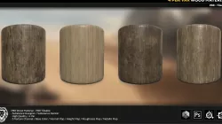 4 PBR Wood Material Texture