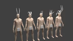 5 HORNS Low-poly  3D model