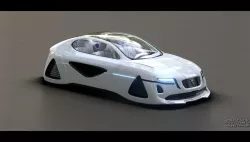 Affekta X-Fusion S2 BEST FUTURISTIC SCI-FI concept car Low-poly  3D model